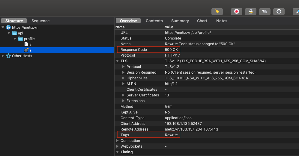 CHARLES – KIỂM THỬ API DỄ DÀNG (PHẦN 4 – Rewrite – Status Code) — hình 13