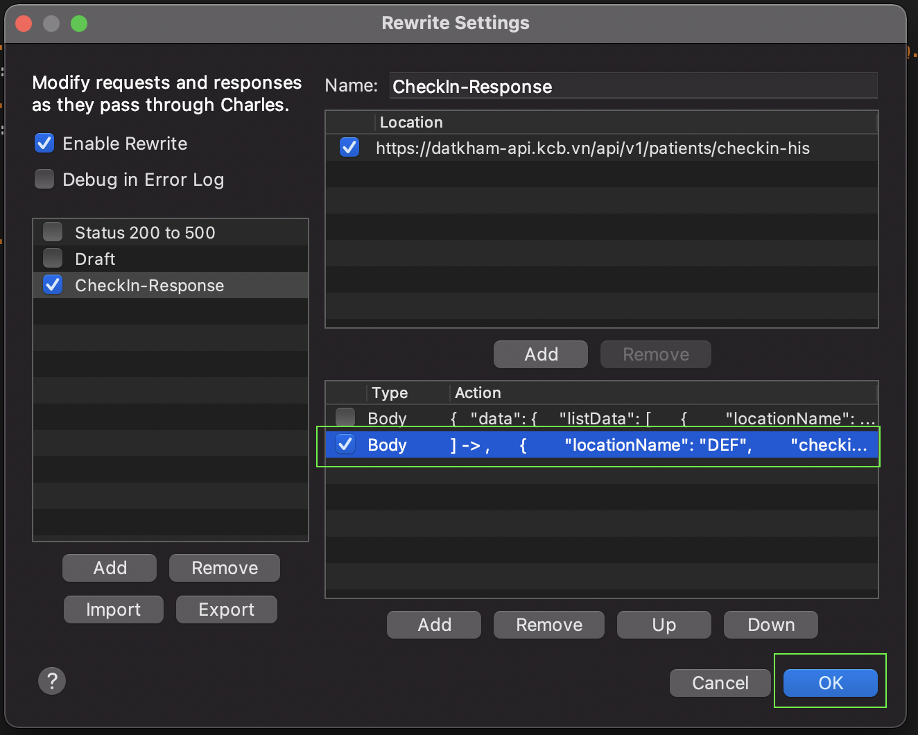 CHARLES – KIỂM THỬ API DỄ DÀNG (PHẦN 6 – Rewrite – Edit Body by regex) — hình 4
